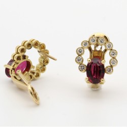 Pendientes Rubí Antiguo